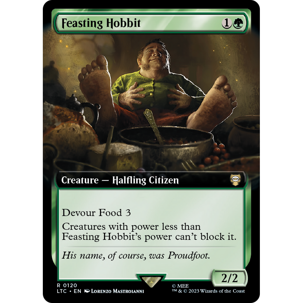 Feasting Hobbit (Extended Art) (LTC-120) - Tales of Middle-earth Commander: (Extended Art) Foil