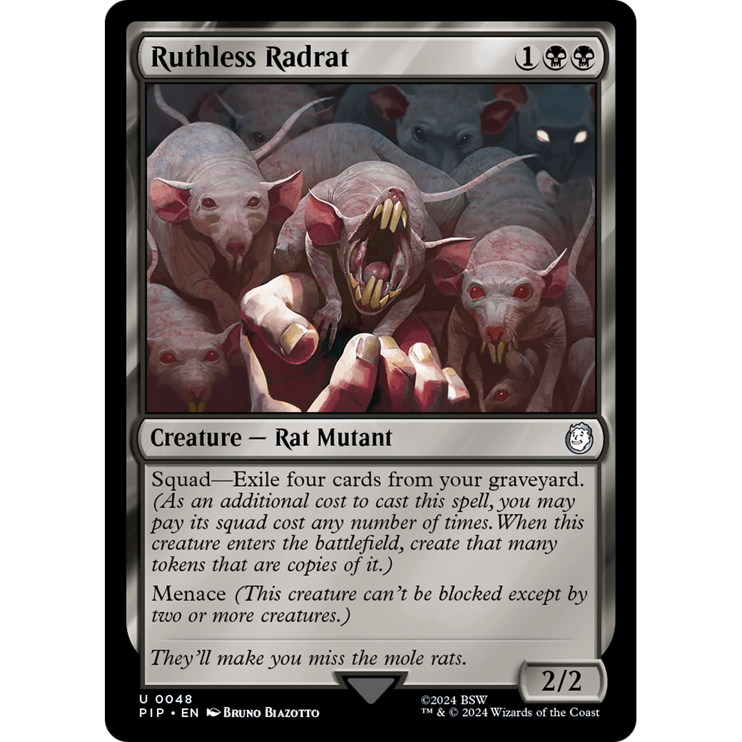 Ruthless Radrat (PIP-048) - Fallout Foil