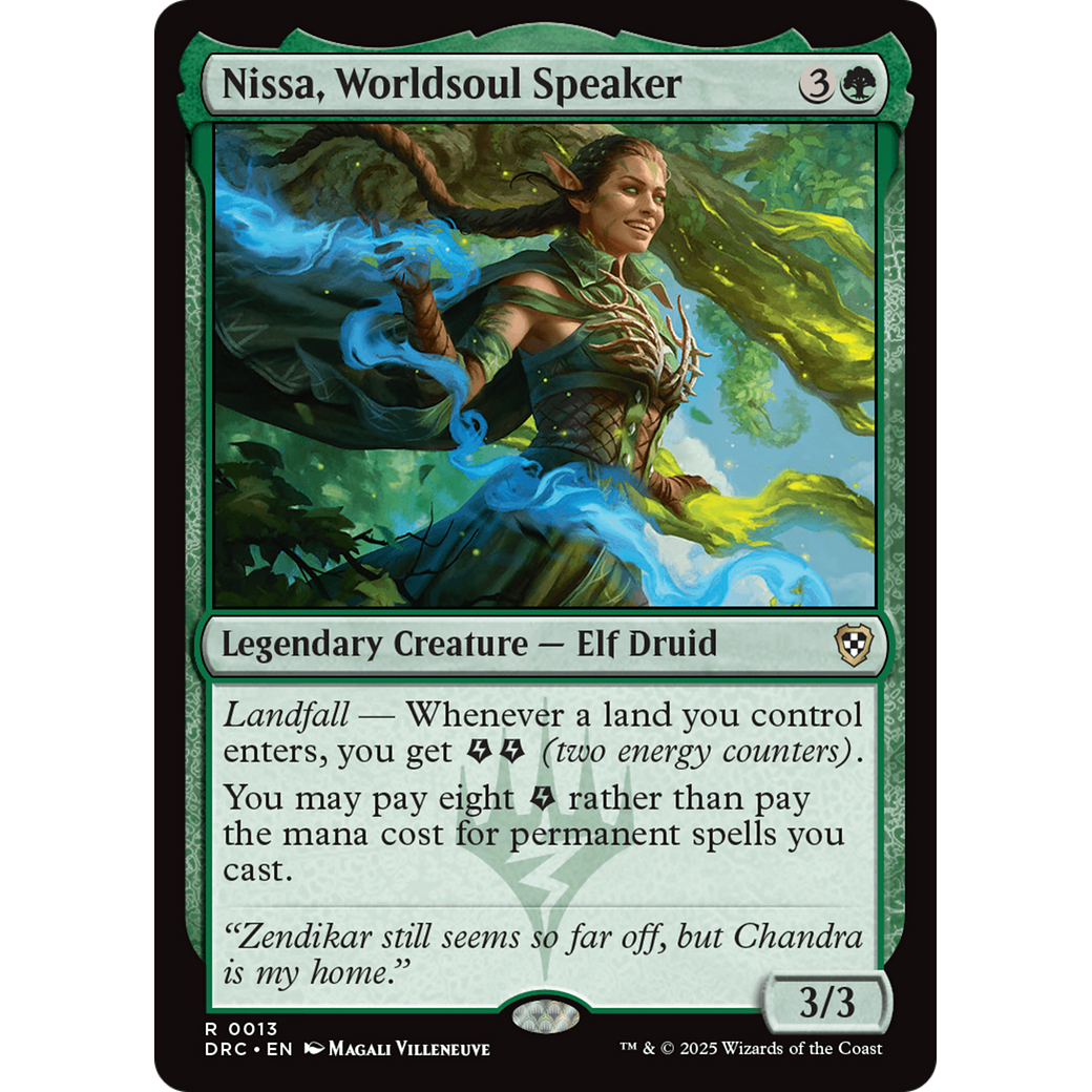 Nissa, Worldsoul Speaker (DRC-013) - Commander: Aetherdrift