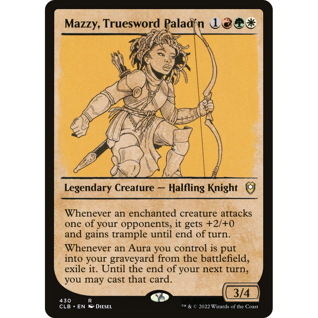Mazzy, Truesword Paladin (CLB-430) - Commander Legends: Battle for Baldur's Gate: (Showcase)