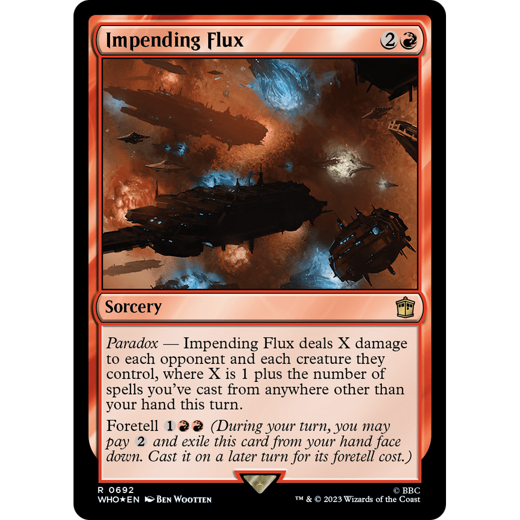 Impending Flux (Surge Foil) (WHO-692) - Doctor Who Foil