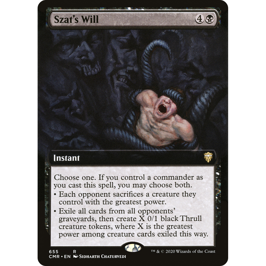 Szat's Will (Extended Art) (CMR-655) - Commander Legends: (Extended Art) Foil