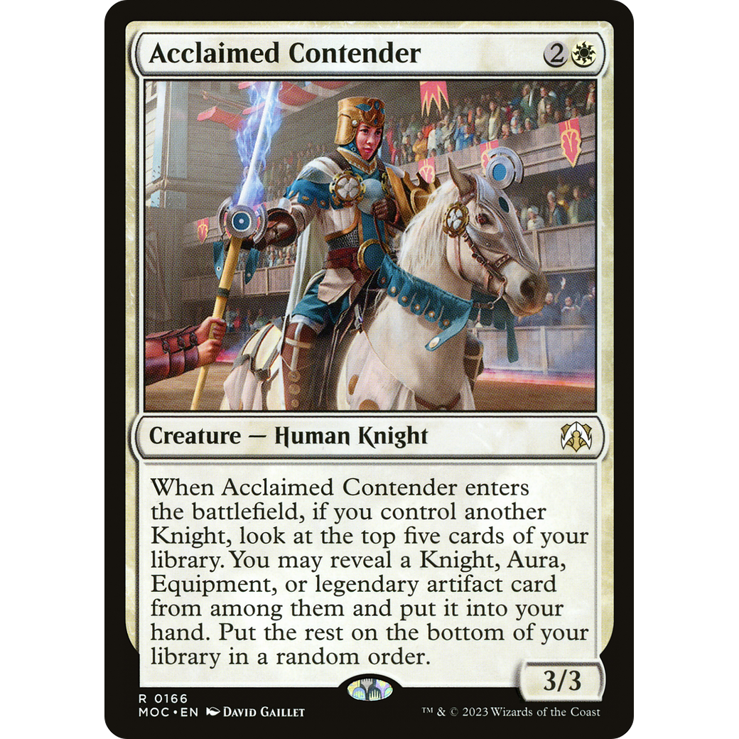 Acclaimed Contender (MOC-166) - March of the Machine Commander