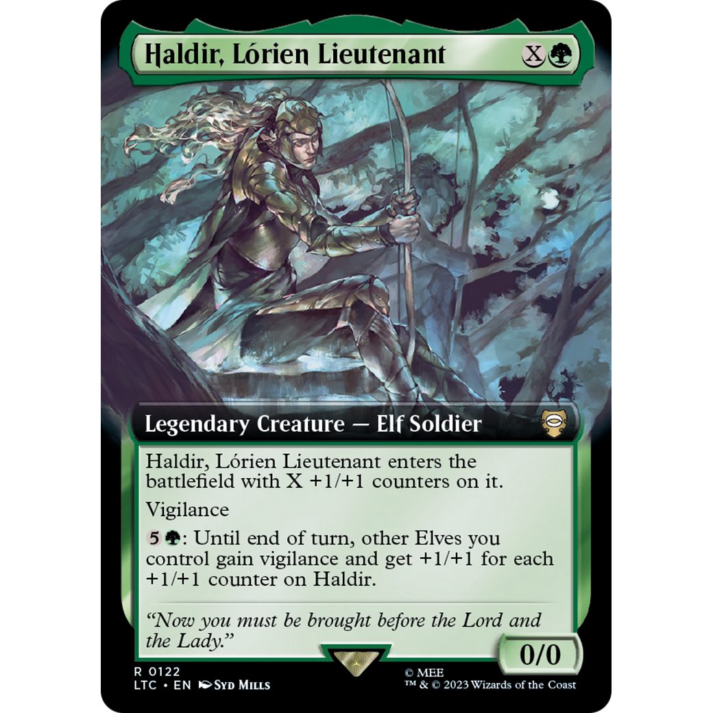 Haldir, Lorien Lieutenant (Extended Art) (LTC-122) - Tales of Middle-earth Commander: (Extended Art) Foil