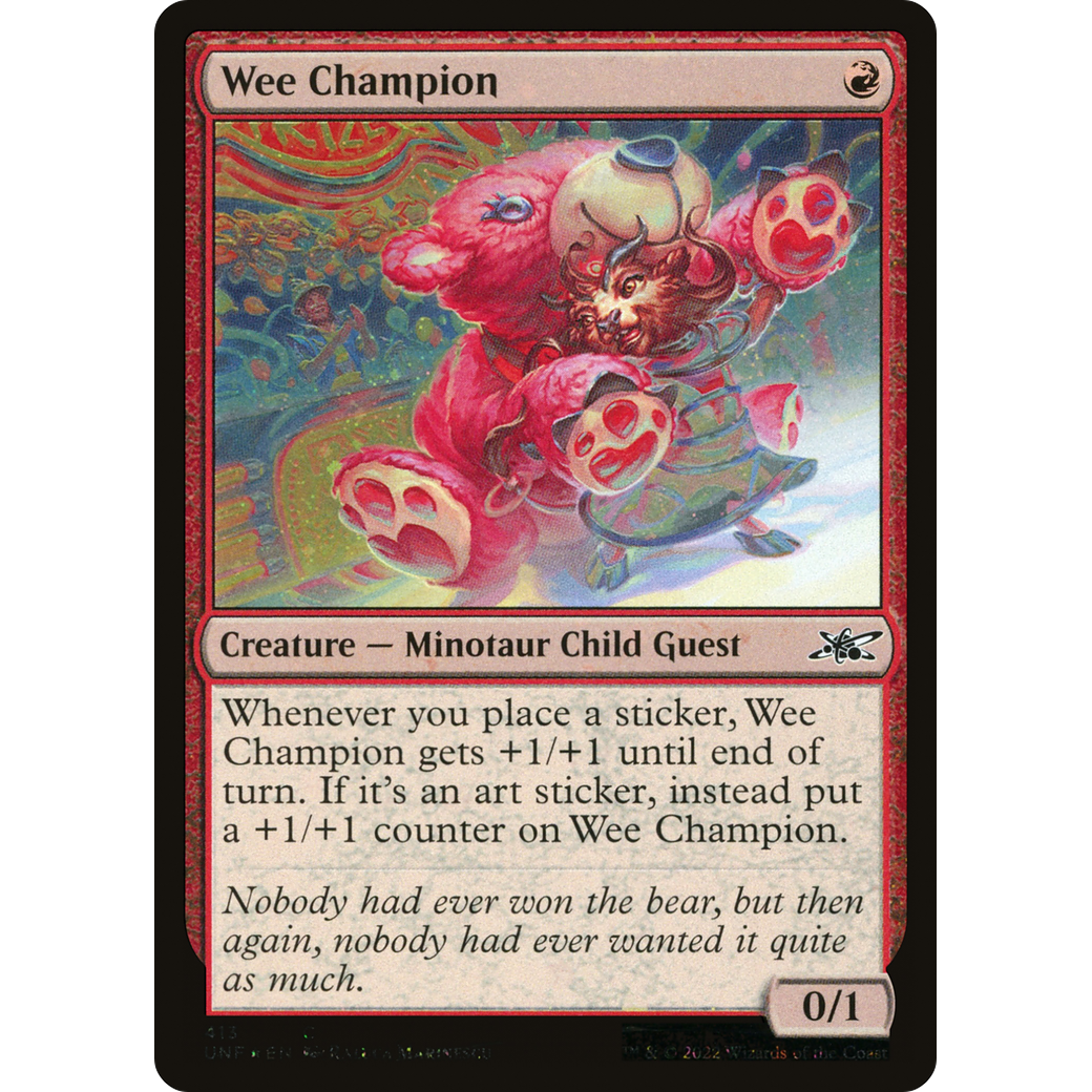 Wee Champion (Galaxy Foil) (UNF-413) - Unfinity Foil
