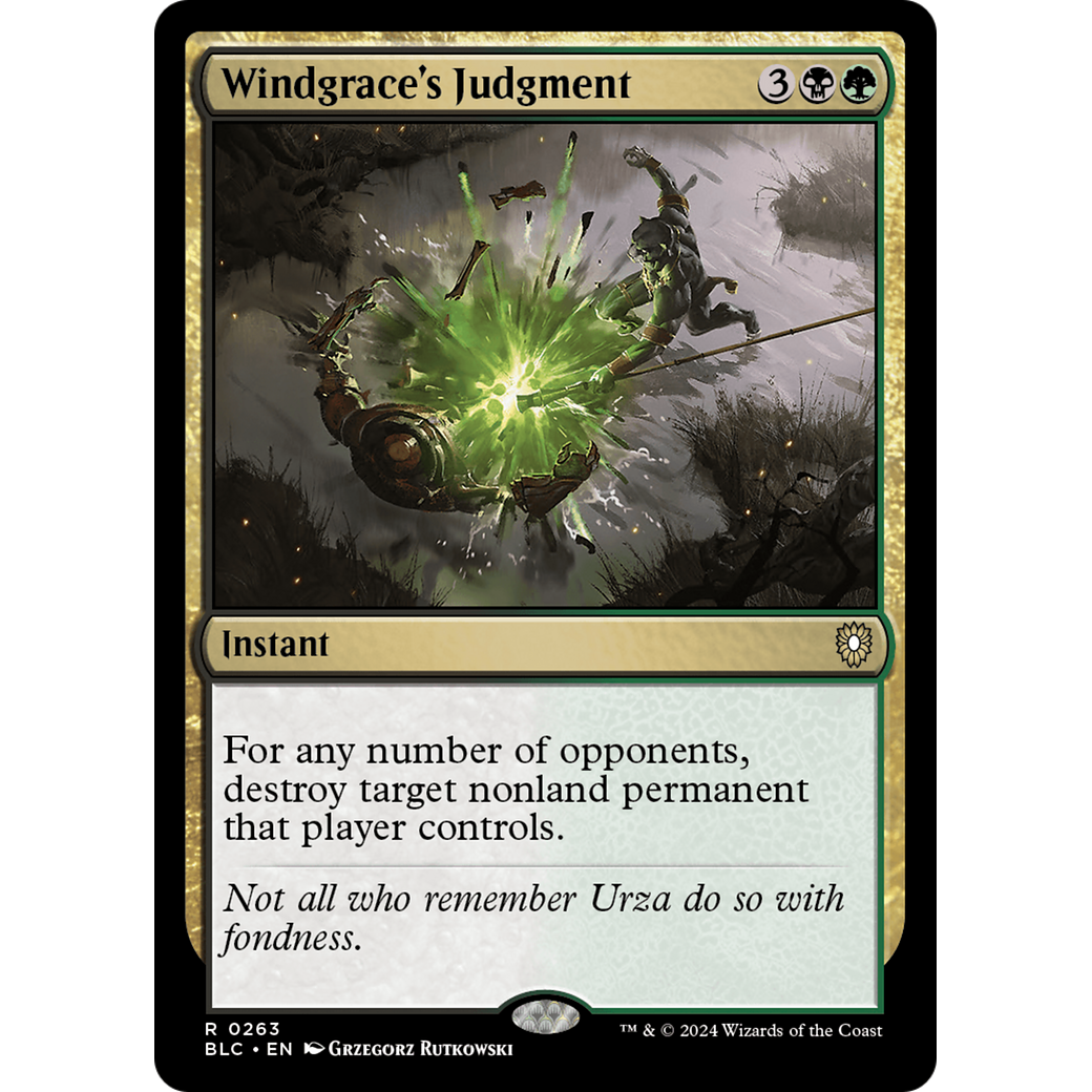 Windgrace's Judgment (BLC-263) - Bloomburrow Commander