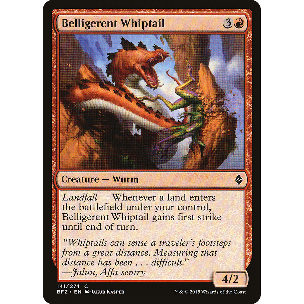 Belligerent Whiptail (BFZ-141) - Battle for Zendikar Foil