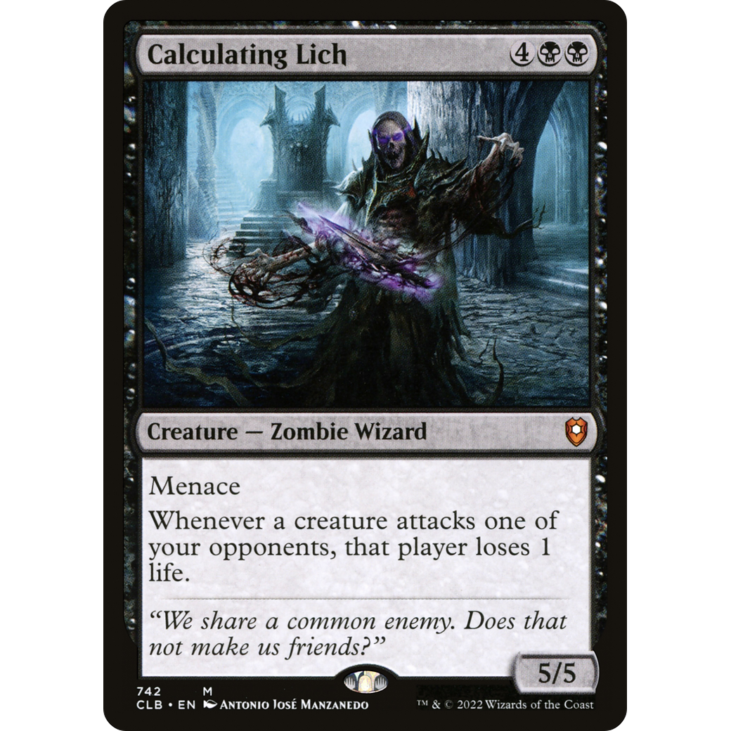 Calculating Lich (CLB-742) - Commander Legends: Battle for Baldur's Gate