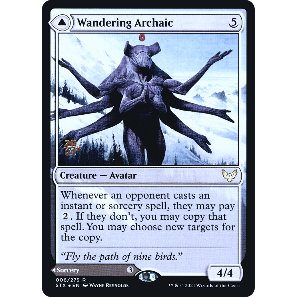 Wandering Archaic (PRE-006) - Strixhaven: School of Mages Promos Foil