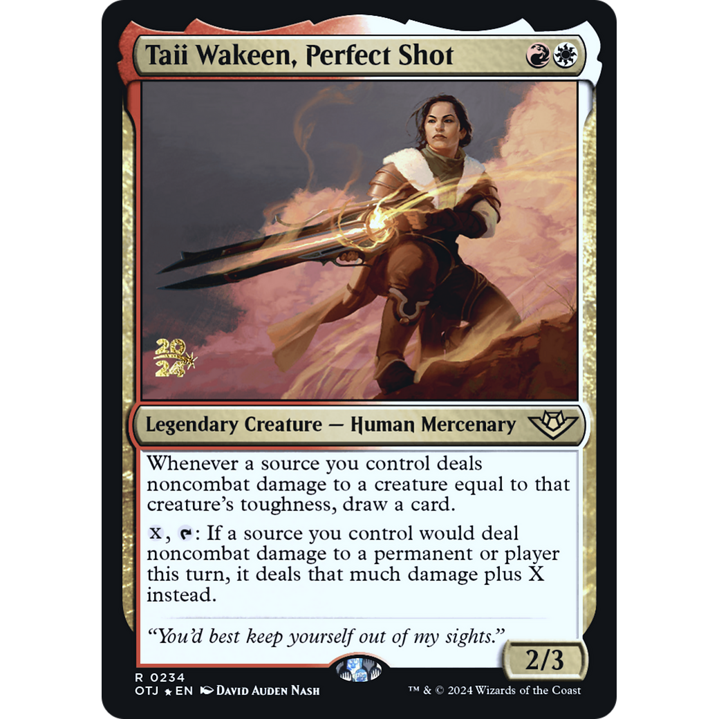Taii Wakeen, Perfect Shot (PRE-234S) - Outlaws of Thunder Junction Promos Foil