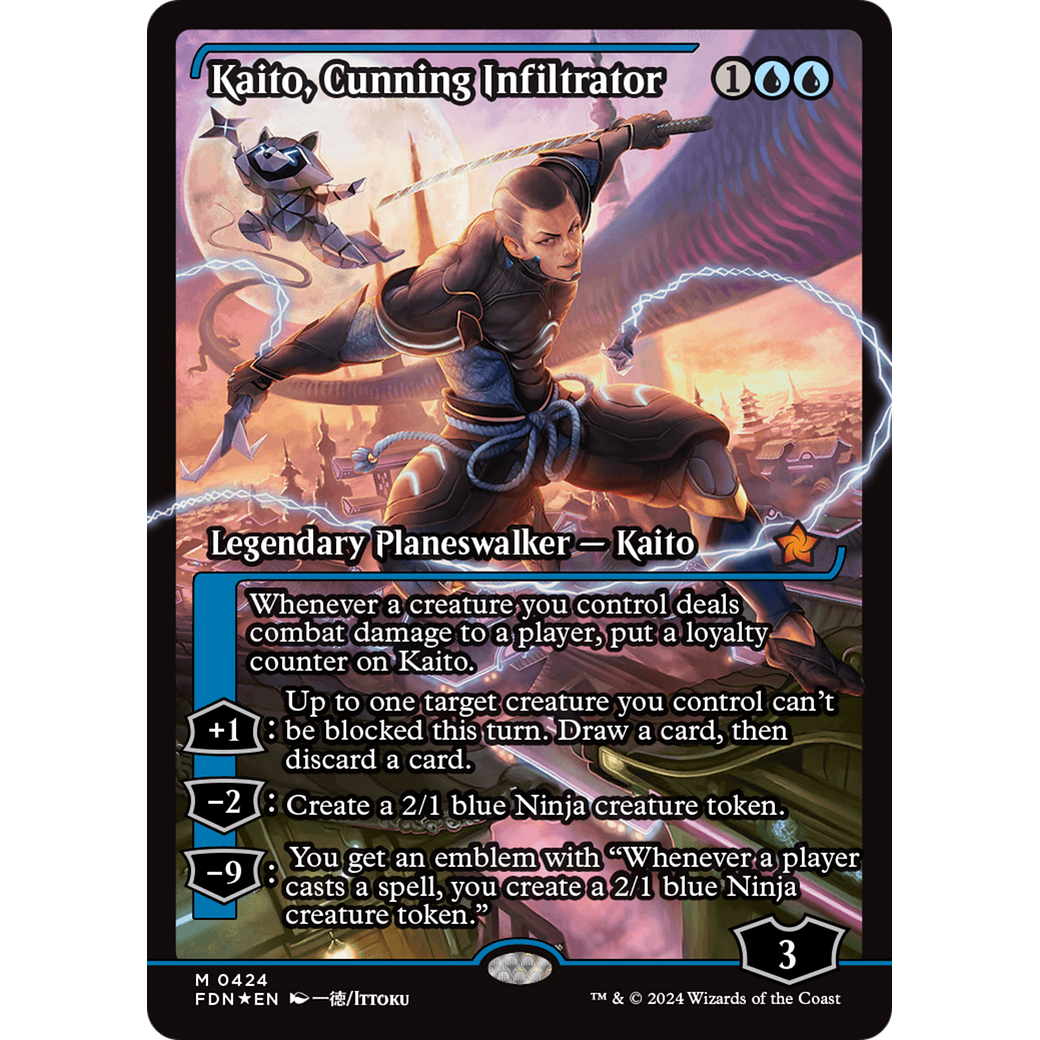 Kaito, Cunning Infiltrator (FDN-424) - Foundations: (Showcase) Foil