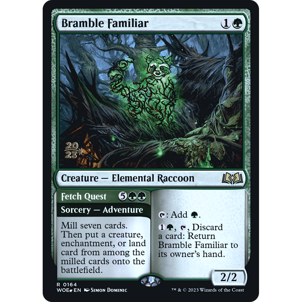 Bramble Familiar // Fetch Quest (PRE-164S) - Wilds of Eldraine Promos Foil