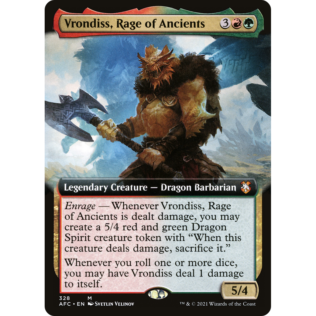 Vrondiss, Rage of Ancients (AFC-328) - Forgotten Realms Commander: (Extended Art)