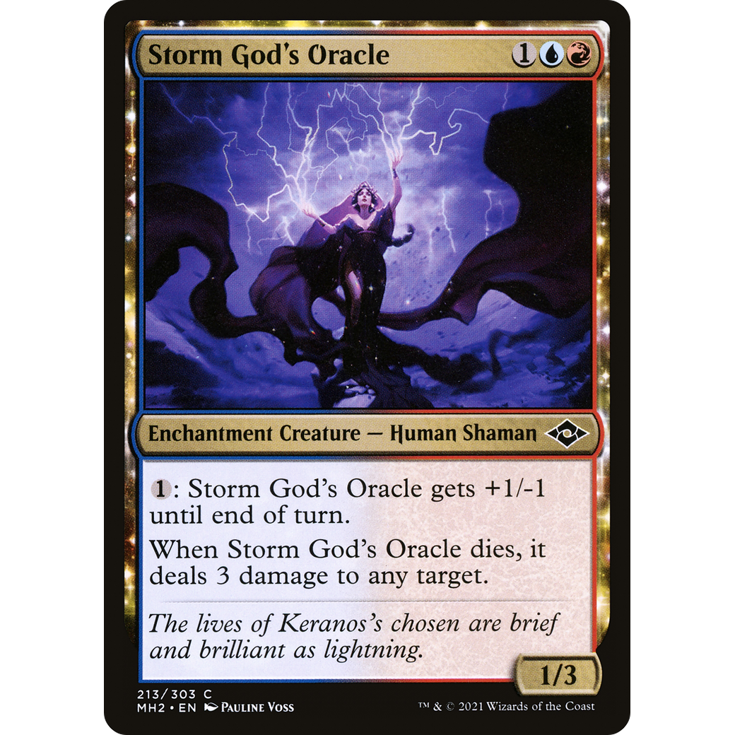 Storm God's Oracle (MH2-213) - Modern Horizons 2: (enchantment) Foil