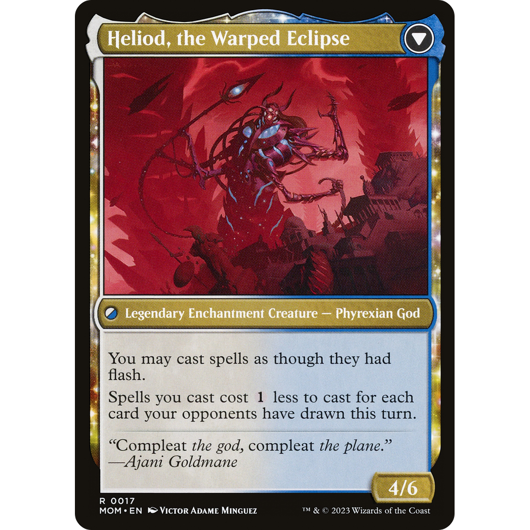 Heliod, the Radiant Dawn // Heliod, the Warped Eclipse (MOM-017) - March of the Machine: (enchantment) Foil