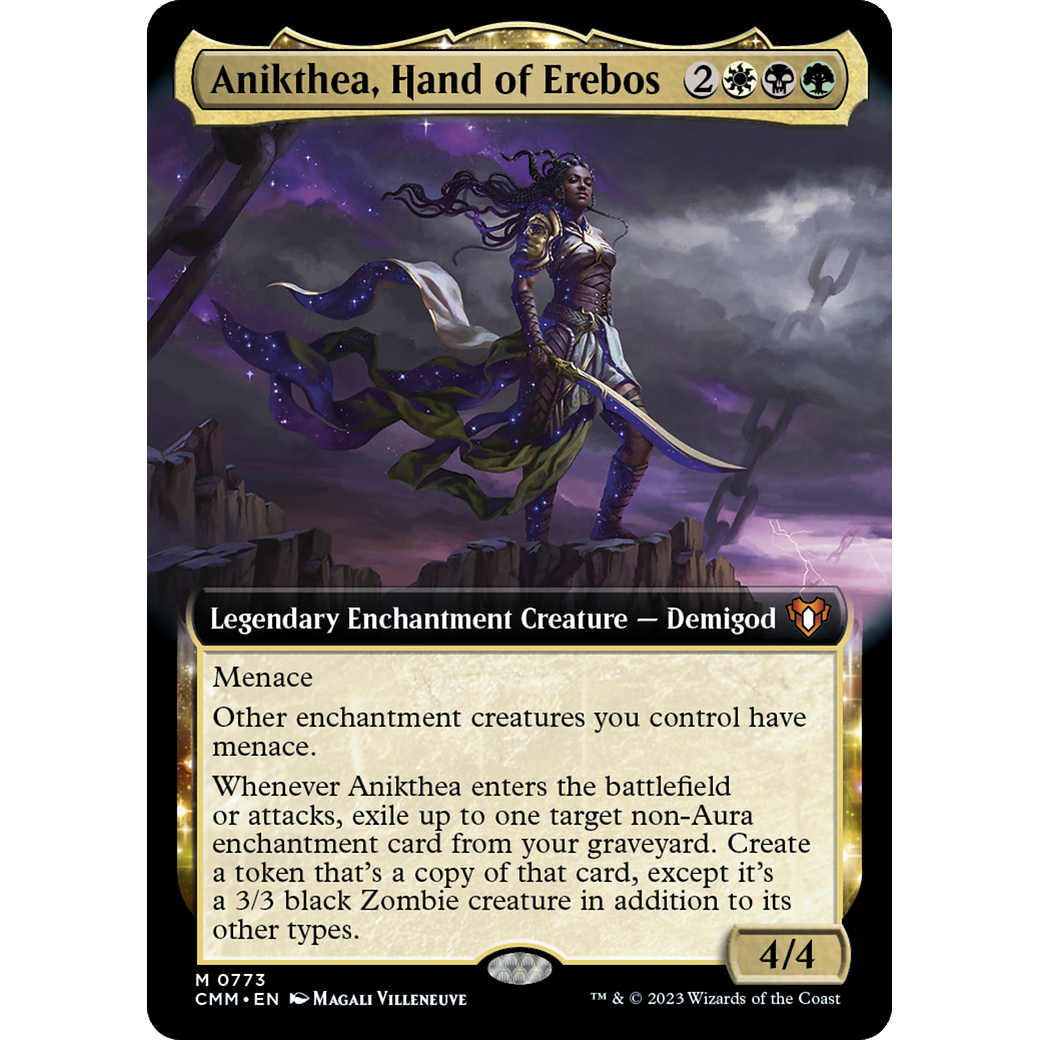 Anikthea, Hand of Erebos (CMM-773) - Commander Masters: (Extended Art, enchantment) Foil
