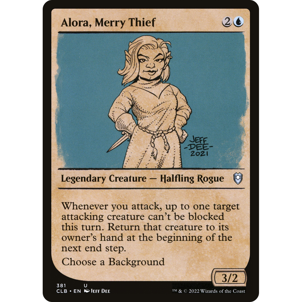 Alora, Merry Thief (CLB-381) - Commander Legends: Battle for Baldur's Gate: (Showcase) Foil