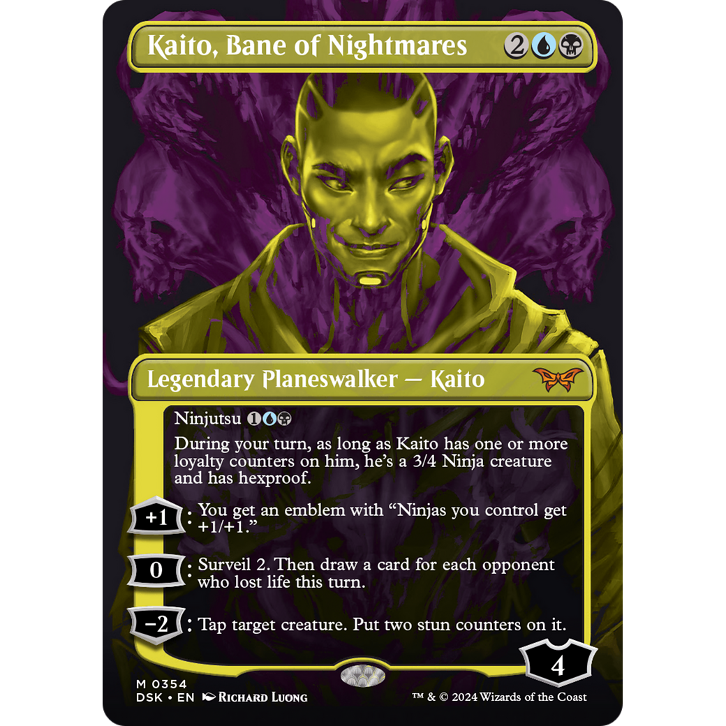 Kaito, Bane of Nightmares (DSK-354) - Duskmourn: House of Horror (Borderless) Foil