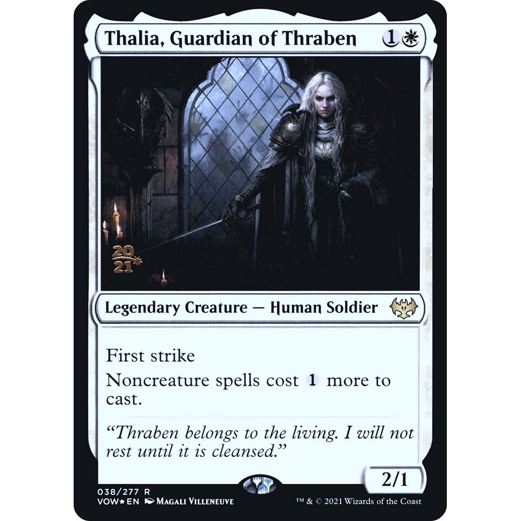 Thalia, Guardian of Thraben (PRE-038) - Innistrad: Crimson Vow Promos Foil
