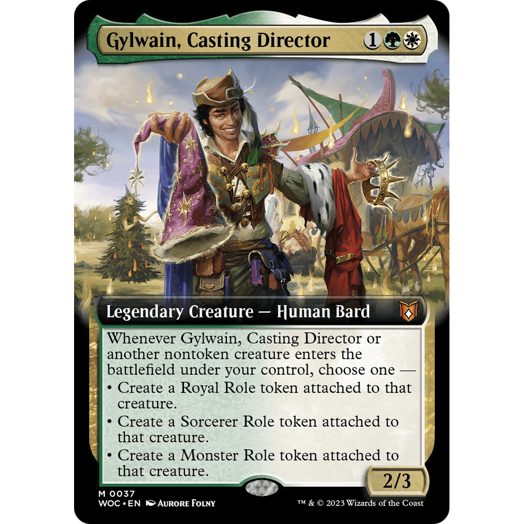 Gylwain, Casting Director (WOC-037) - Wilds of Eldraine Commander: (Extended Art)