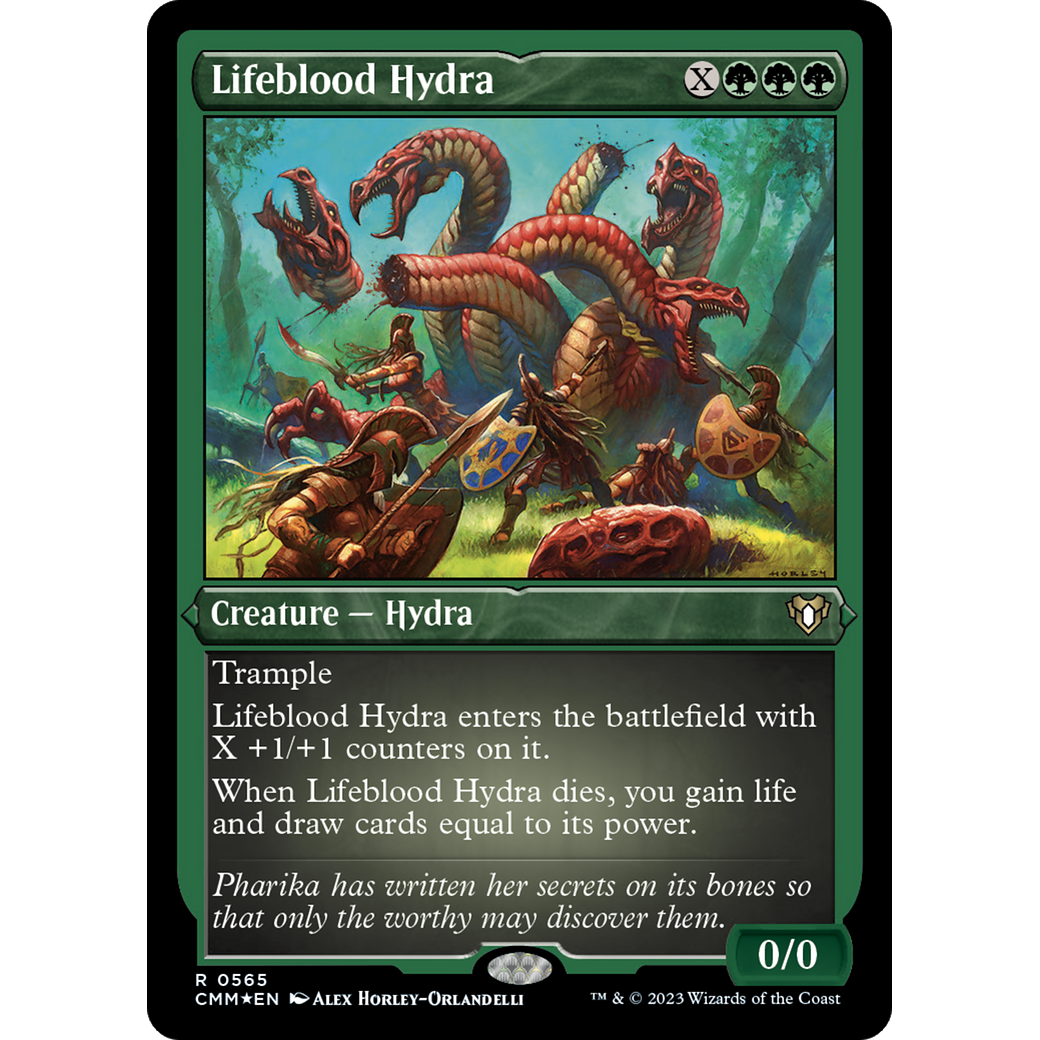Lifeblood Hydra (CMM-565) - Commander Masters Etched Foil