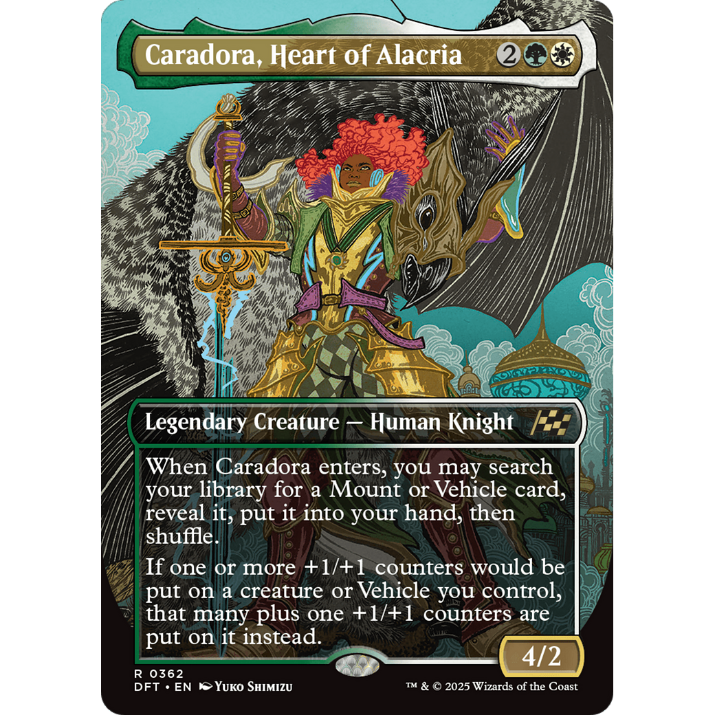 Caradora, Heart of Alacria (DFT-362) - Aetherdrift (Borderless) Foil