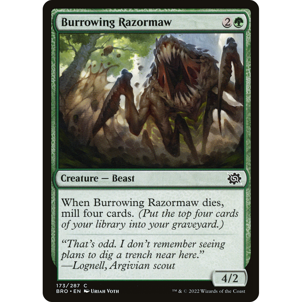 Burrowing Razormaw (BRO-173) - The Brothers' War
