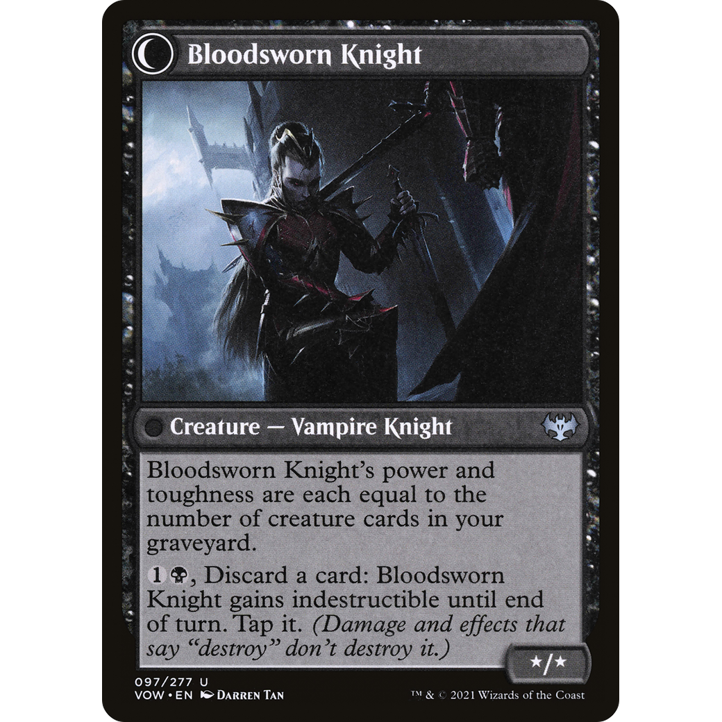 Bloodsworn Squire (VOW-097) - Innistrad: Crimson Vow: (Double Faced Transform) Foil