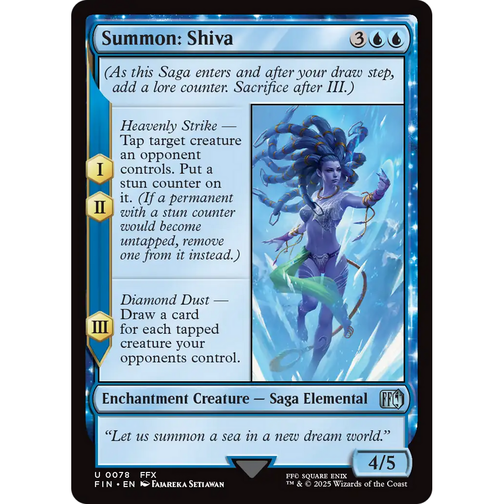 Summon: Shiva (FIN-078) - FINAL FANTASY: (enchantment) Foil