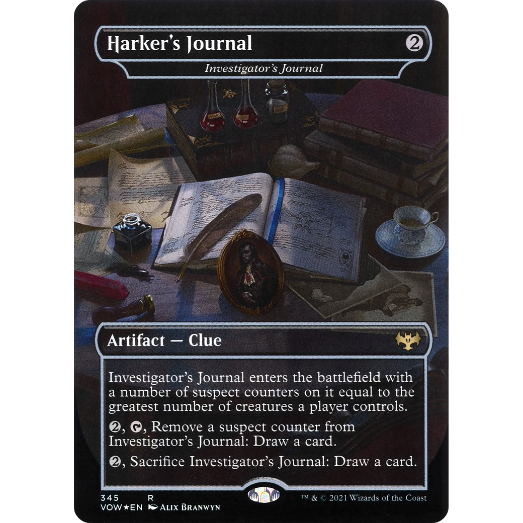 Harker's Journal - Investigator's Journal (VOW-345) - Innistrad: Crimson Vow / Harker's Journal (Borderless)