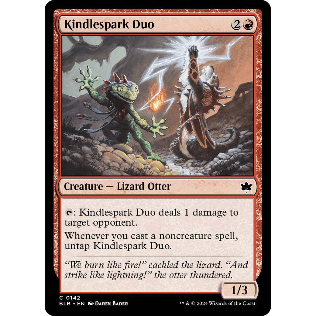 Kindlespark Duo (BLB-142) - Bloomburrow Foil