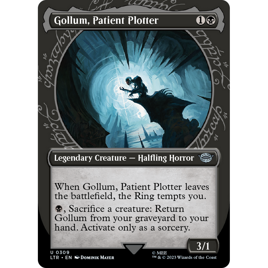 Gollum, Patient Plotter (LTR-309) - The Lord of the Rings: Tales of Middle-earth: (Showcase) (Borderless) Foil