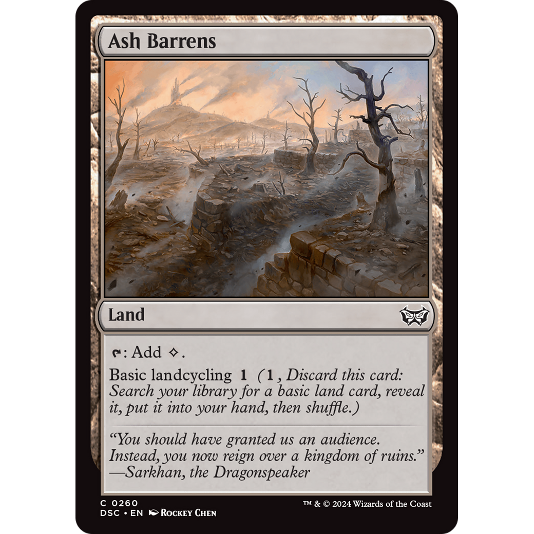 Ash Barrens (DSC-260) - Duskmourn: House of Horror Commander