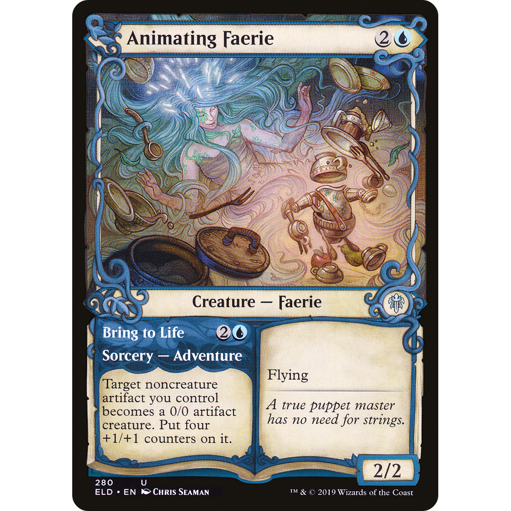 Animating Faerie (Showcase) (ELD-280) - Throne of Eldraine: (Showcase)