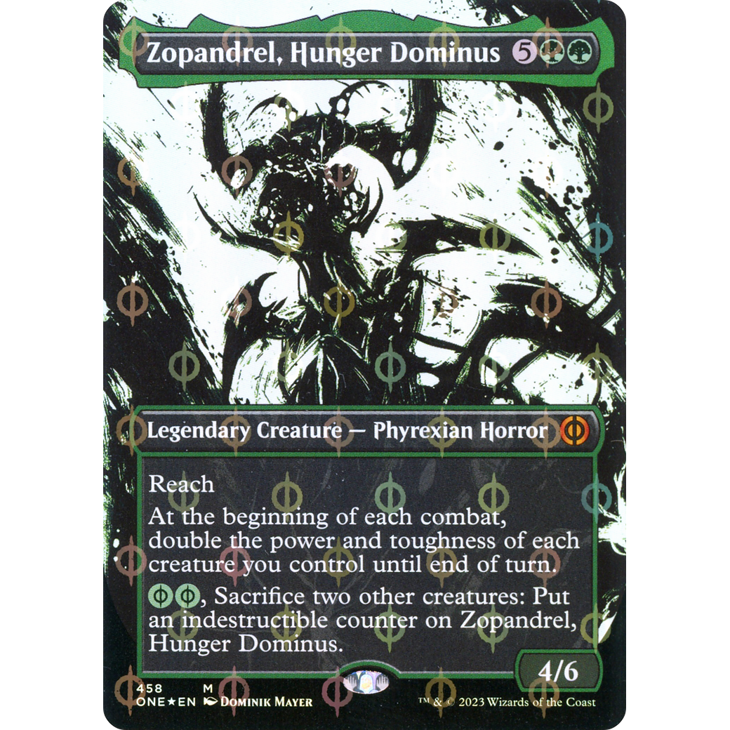 Zopandrel, Hunger Dominus (ONE-458) - Phyrexia: All Will Be One: (Showcase) (Borderless) Foil