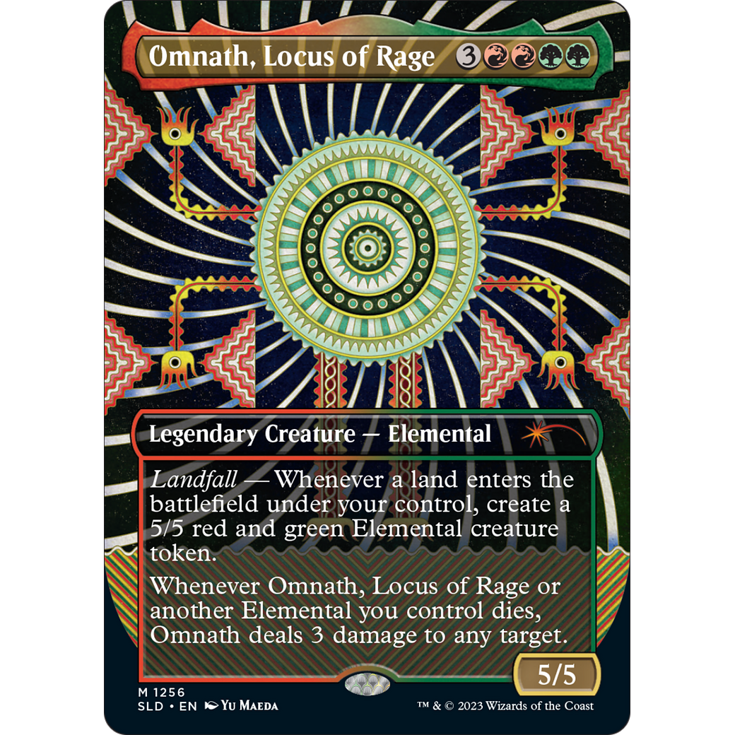Omnath, Locus of Rage (SLD-1256) - Secret Lair Drop (Borderless) Foil