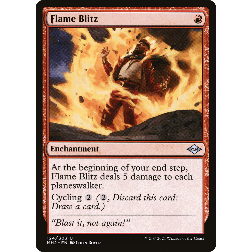 Flame Blitz (MH2-124) - Modern Horizons 2 Foil