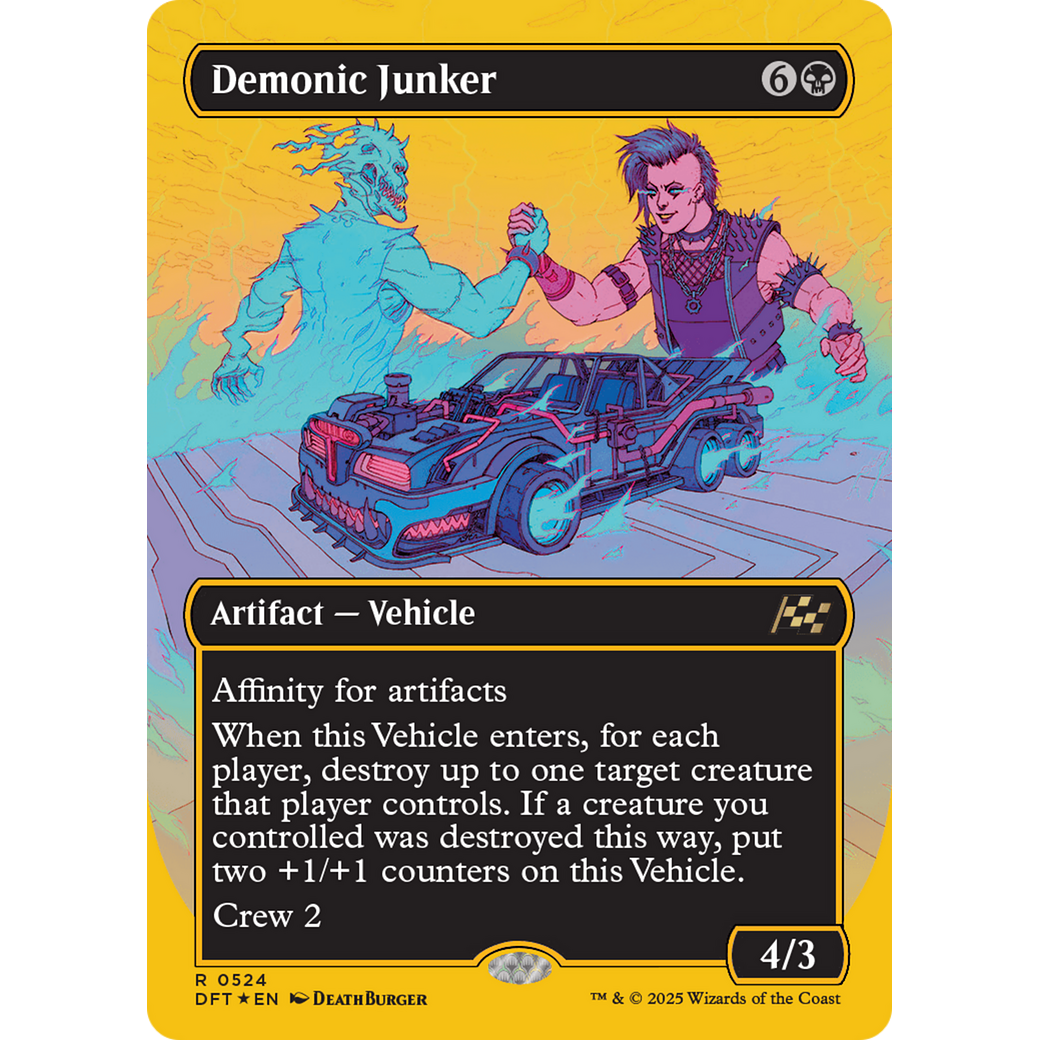 Demonic Junker (DFT-524) - Aetherdrift (Borderless) Foil