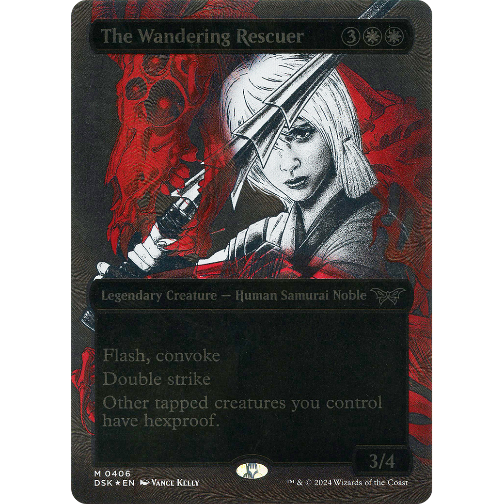 The Wandering Rescuer (DSK-406) - Duskmourn: House of Horror: (Showcase) (Borderless) Foil