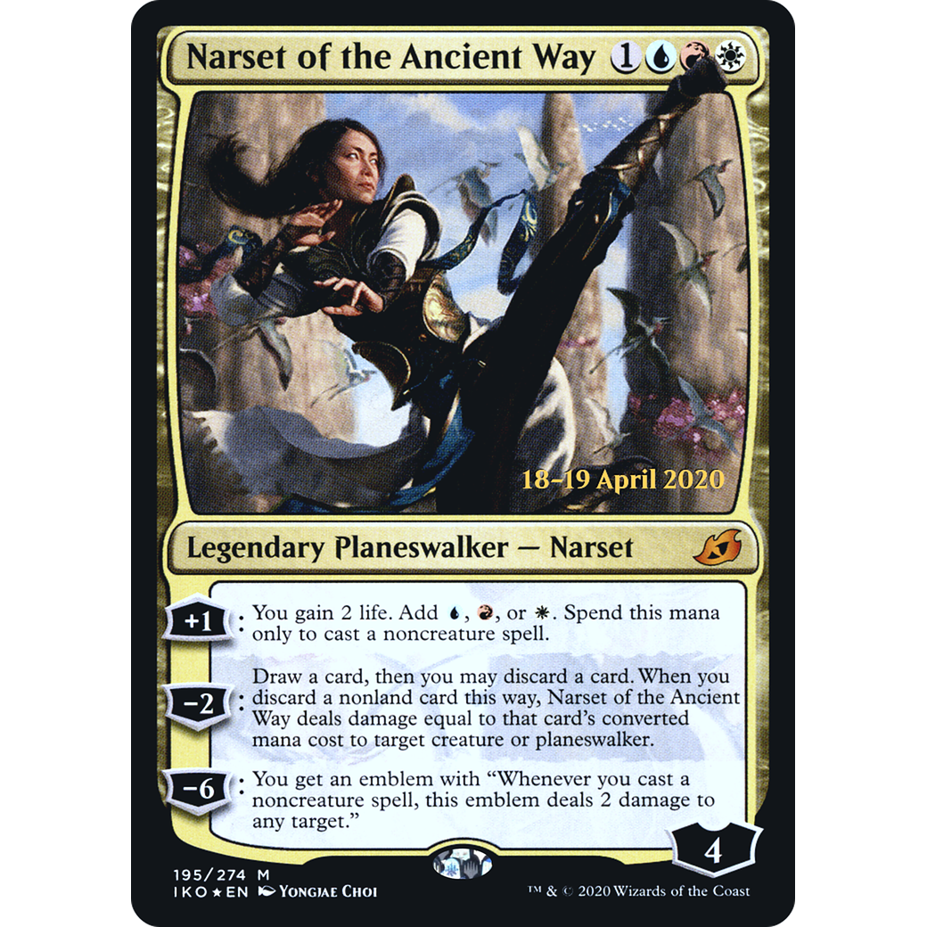 Narset of the Ancient Way (PRE-195) - Ikoria: Lair of Behemoths Promos Foil