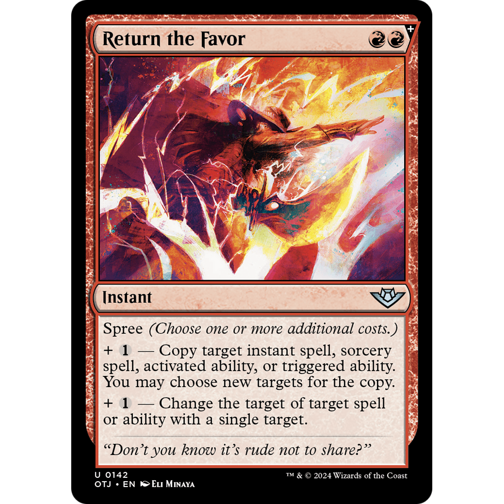 Return the Favor (OTJ-142) - Outlaws of Thunder Junction: (spree) Foil
