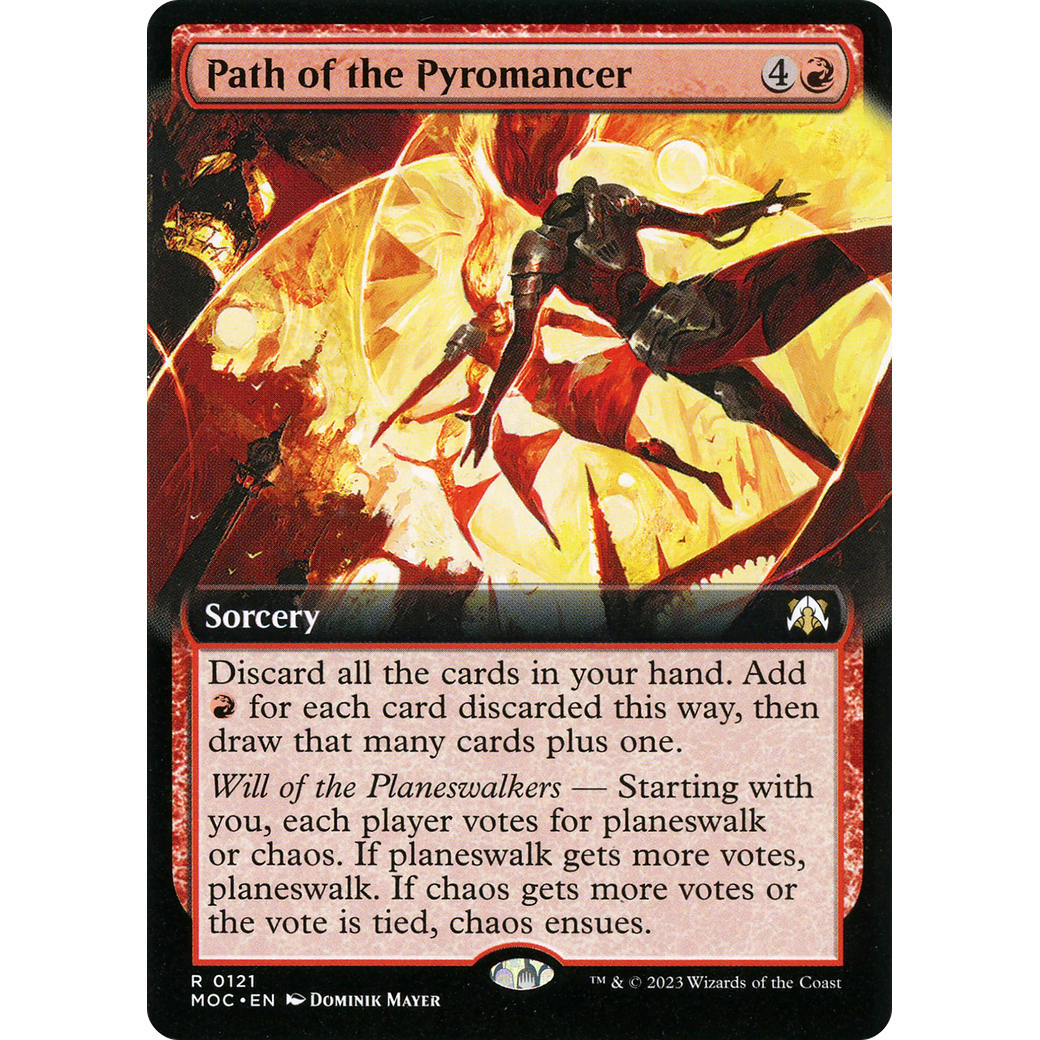 Path of the Pyromancer (Extended Art) (MOC-121) - March of the Machine Commander: (Extended Art) Foil