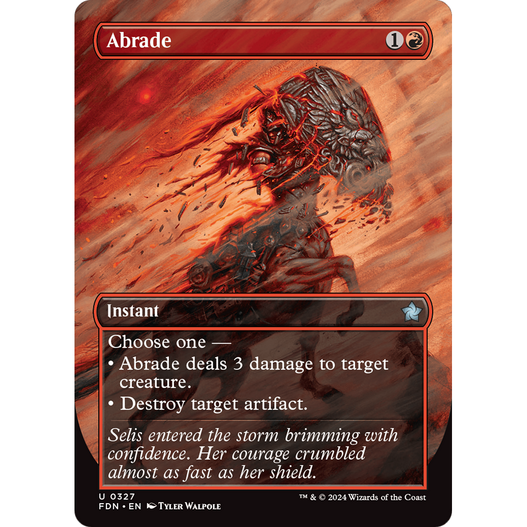 Abrade (FDN-327) - Foundations (Borderless) Foil