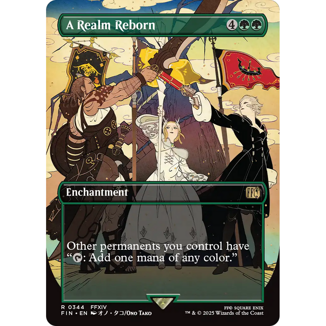 A Realm Reborn (Borderless) (FIN-344) - FINAL FANTASY: (enchantment) (Borderless) Foil