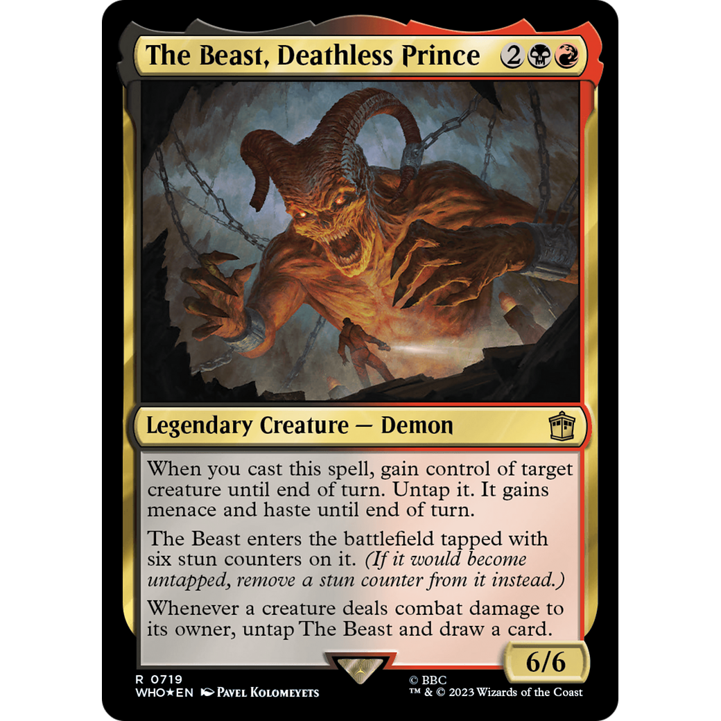 The Beast, Deathless Prince (Surge Foil) (WHO-719) - Doctor Who Foil