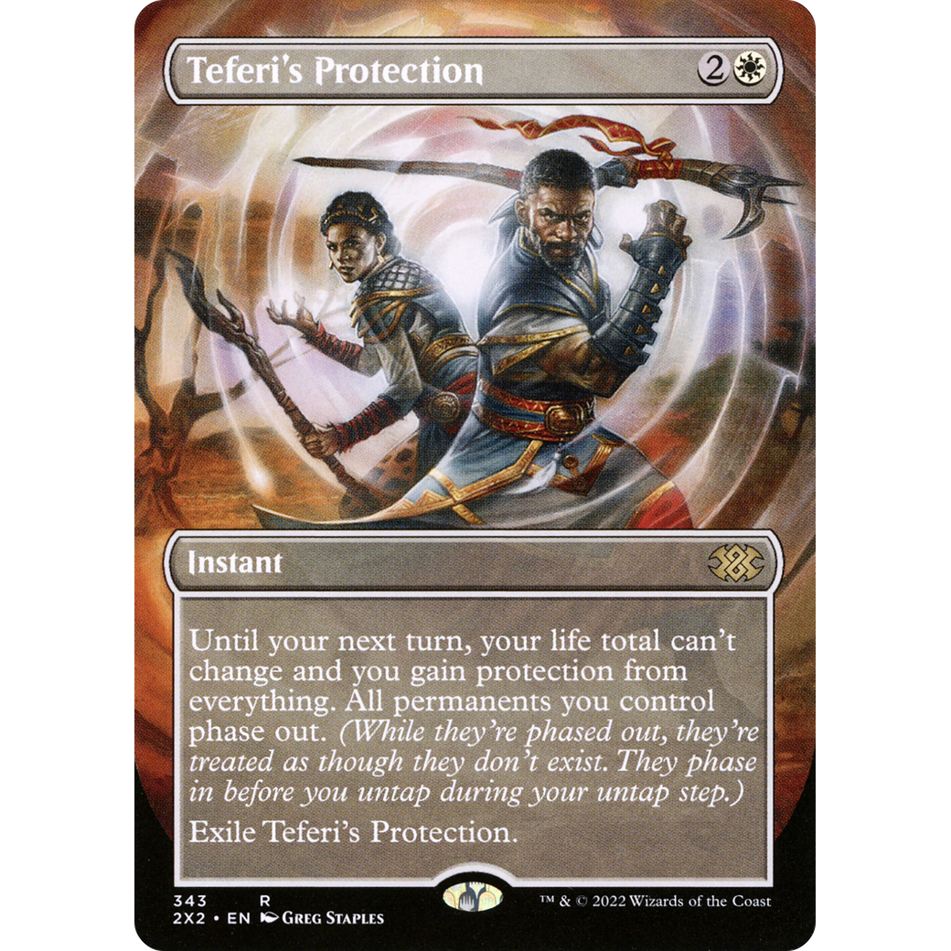 Teferi's Protection (Borderless) (2X2-343) - Double Masters 2022 (Borderless)