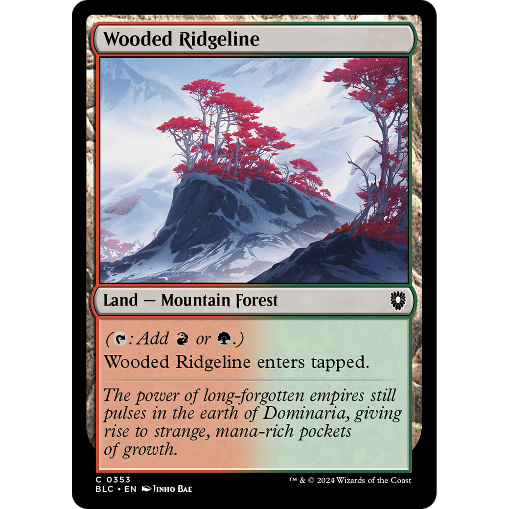 Wooded Ridgeline (BLC-353) - Bloomburrow Commander