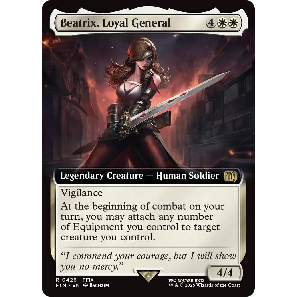 Beatrix, Loyal General (FIN-426) - FINAL FANTASY: (Extended Art) Foil