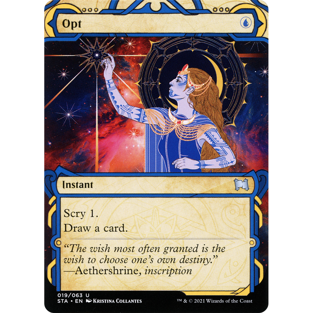 Opt (STA-019) - Strixhaven Mystical Archive: (Showcase) (Borderless) Etched Foil