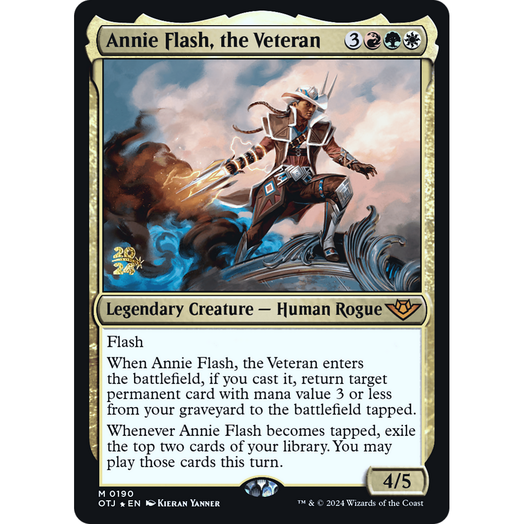 Annie Flash, the Veteran (PRE-190S) - Outlaws of Thunder Junction Promos Foil